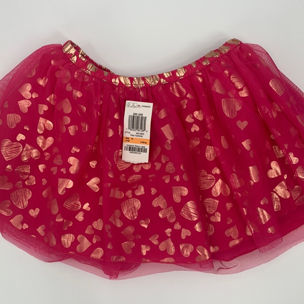 Epic Threads Skirt size 6 NWT Macys brand Pink Hearts